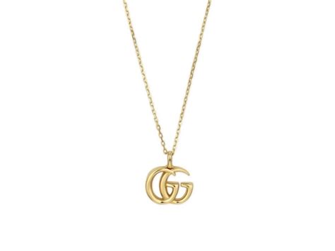 Collana Gucci GG Running in Oro Giallo con Ciondolo Doppia G